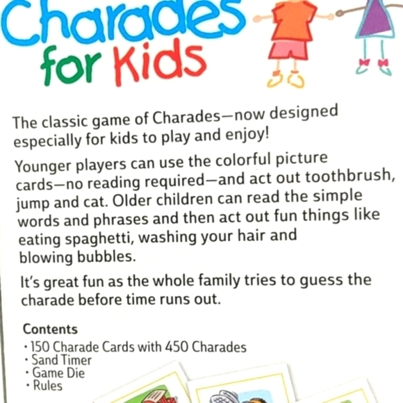 CHARADES FOR KIDS CARD GAME NIB - Picture 5 of 6